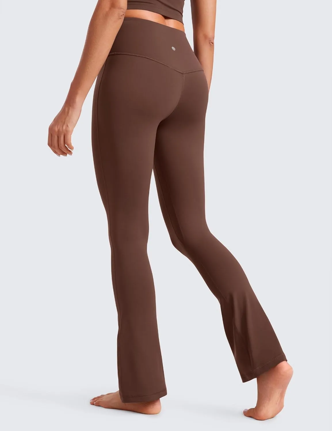 CRZ YOGA Butterluxe High Waist Mini Flared Leggings for Women 30" / 31.5" - Bootcut Yoga Pants with Pocket Casual Lounge