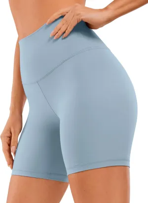 CRZ YOGA Womens ButterLuxe Biker Shorts 6 Inches - High Waisted Workout Running Volleyball Spandex Yoga