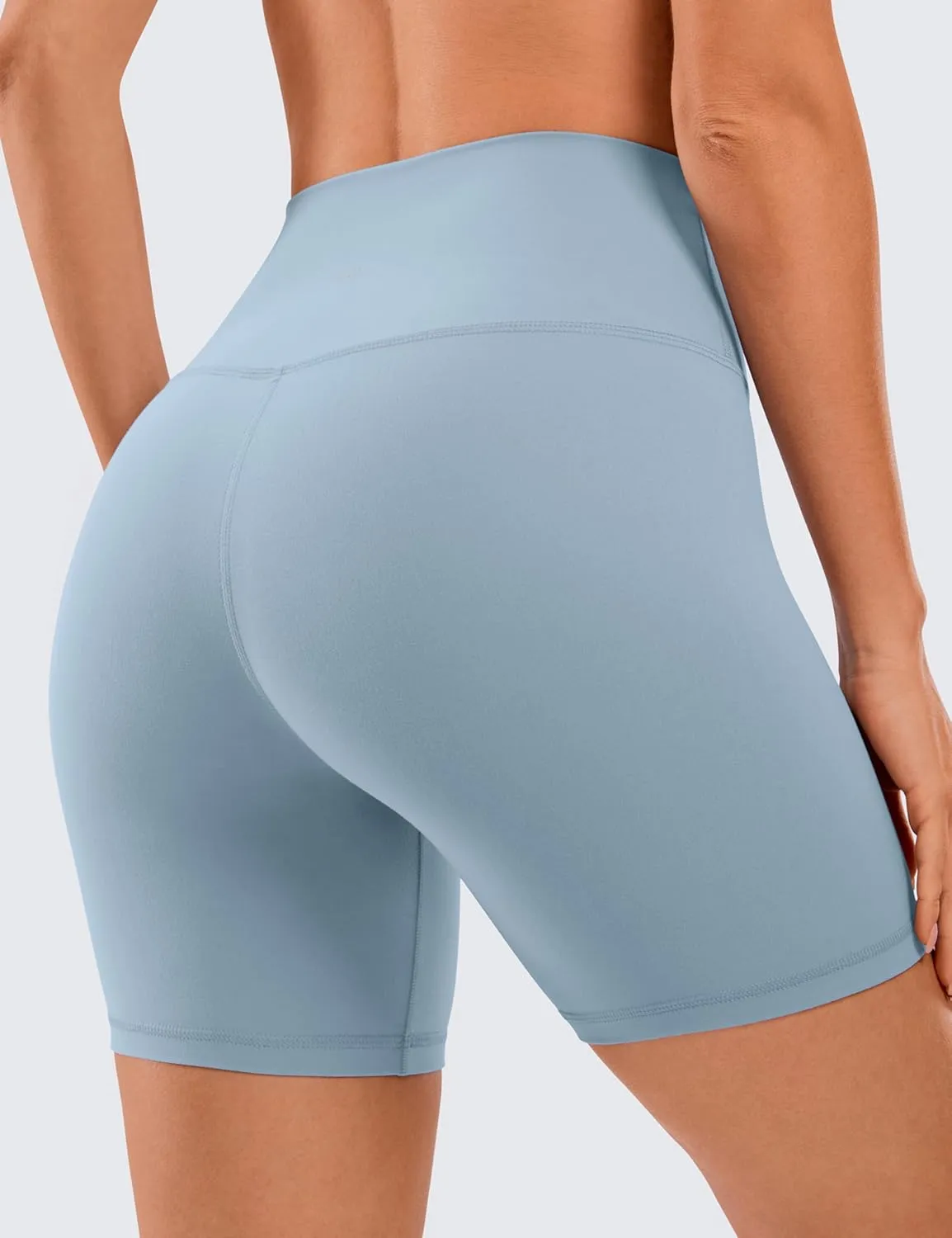 CRZ YOGA Womens ButterLuxe Biker Shorts 6 Inches - High Waisted Workout Running Volleyball Spandex Yoga