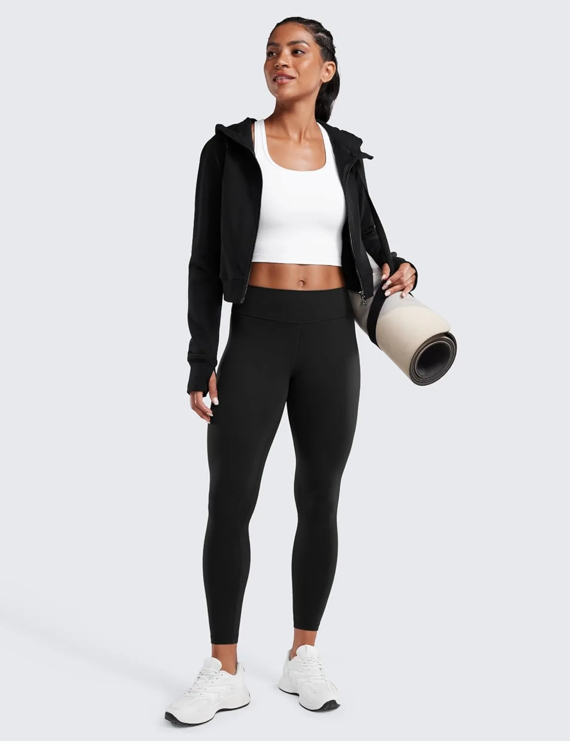 CRZ YOGA Women's Butterluxe Low Rise Workout Leggings 25 Inches - Comfy Buttery Soft Athletic Gym Lounge Yoga Pants