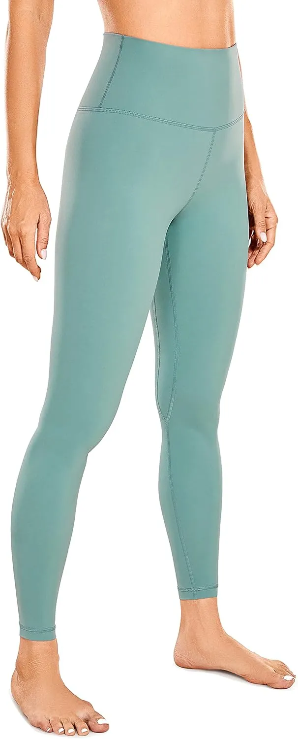 CRZ YOGA Women's Naked Feeling Yoga Pants 28 Inches - High Waisted Workout Leggings Full Length Tights Buttery Soft