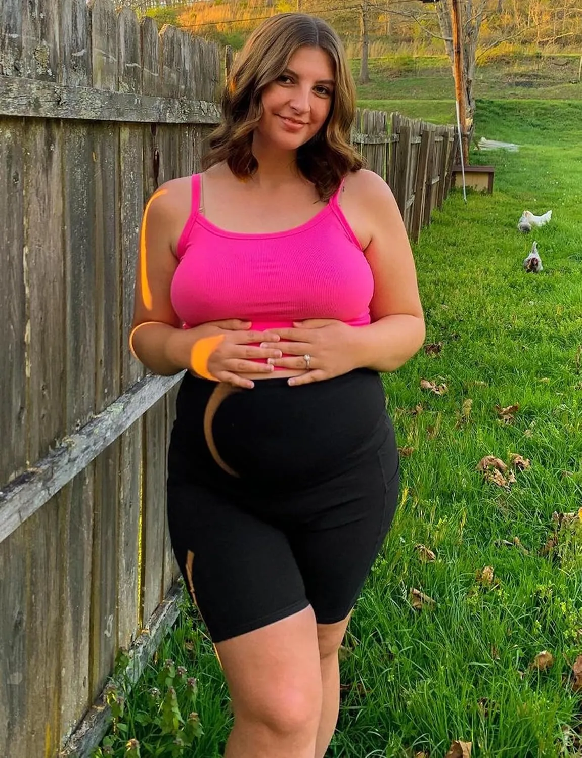 CTHH 4 Pack Maternity Shorts Over Belly with Pockets - 8" Pregnancy Biker Shorts Workout Yoga Pregnant Pants for Women