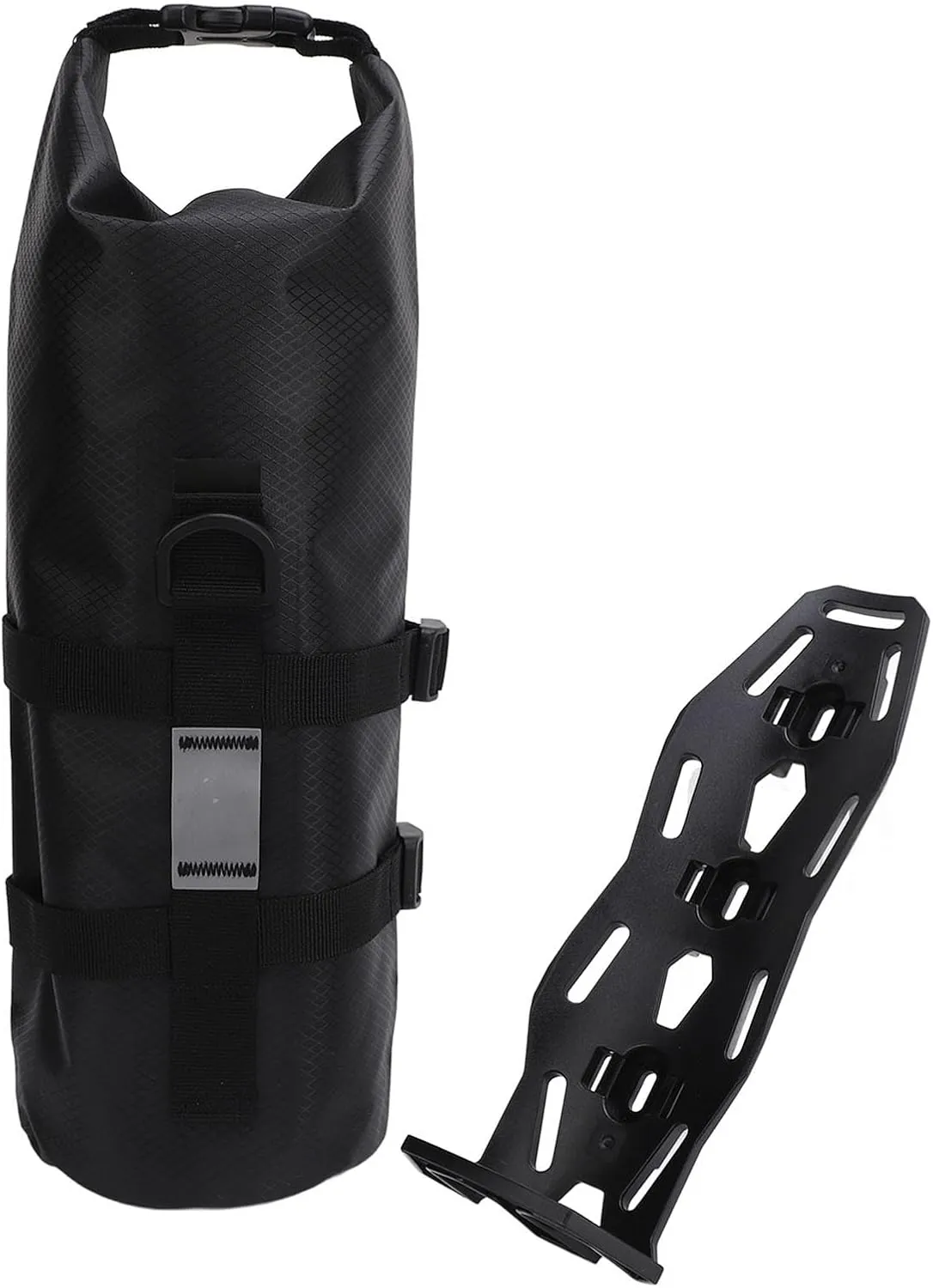 Cycling Front Fork Bag, 5L Large Capacity Cycling Front Bag Water Cycling Front Rack Bag Cycling Front Saddle Bag with Reflective Strips for Road Cycling Mountain