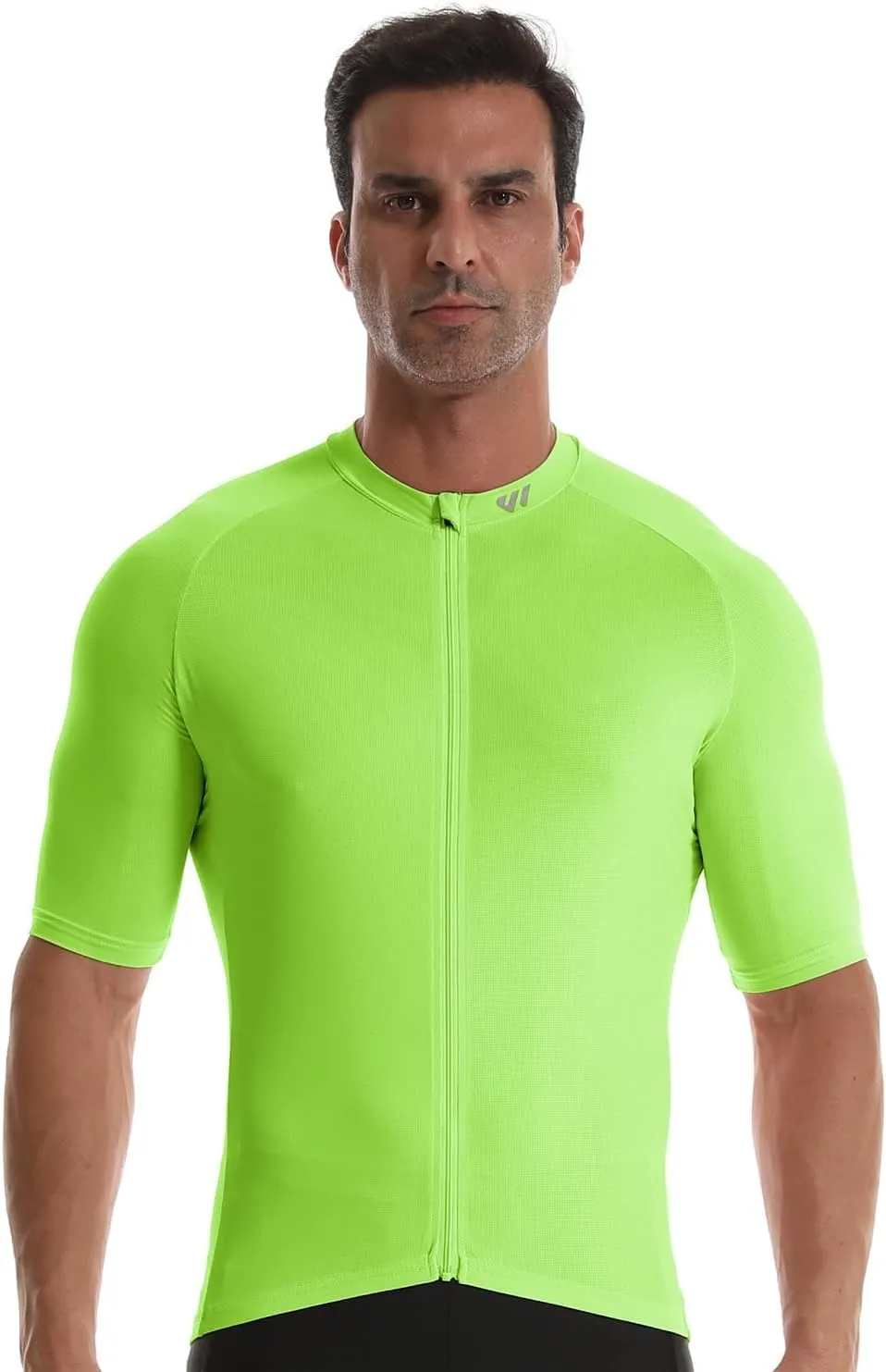 Cycling Jersey Men Short Sleeve, Road Bike Jerseys Full Zipper with Pockets, Bicycle Clothing Breathable Quick Dry