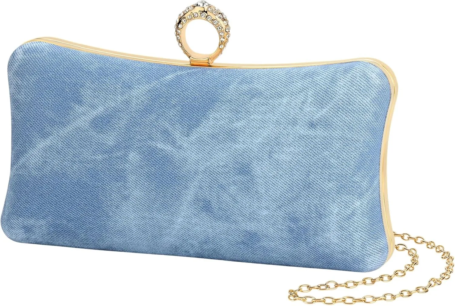 Denim Clutch Purses for Women - Formal Party Wedding & Cocktail Prom Evening Purses