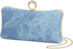 Denim Clutch Purses for Women - Formal Party Wedding & Cocktail Prom Evening Purses