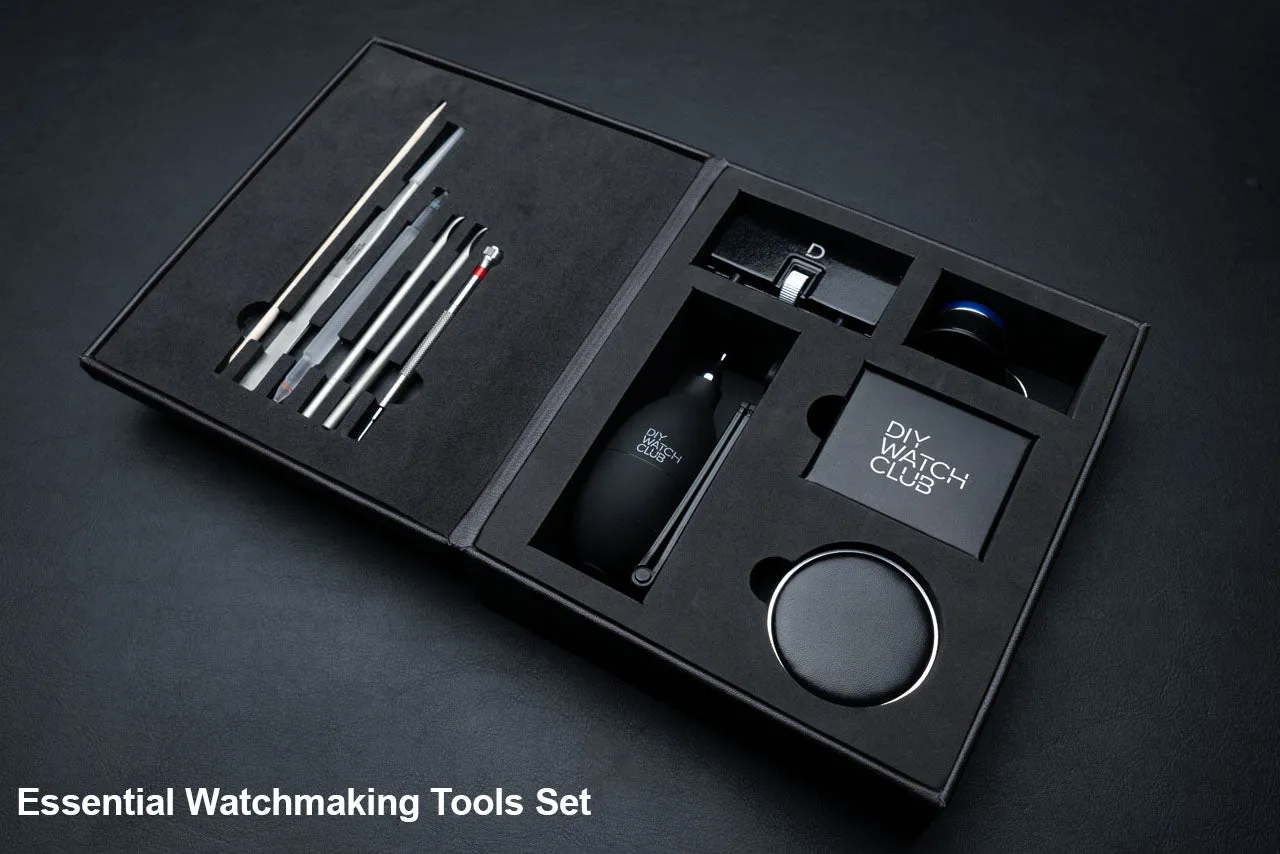 DIY Watchmaking Kit | Black 38.5mm Mosel - Brunette Skeleton vintage dress watch w/ Miyota 8N24