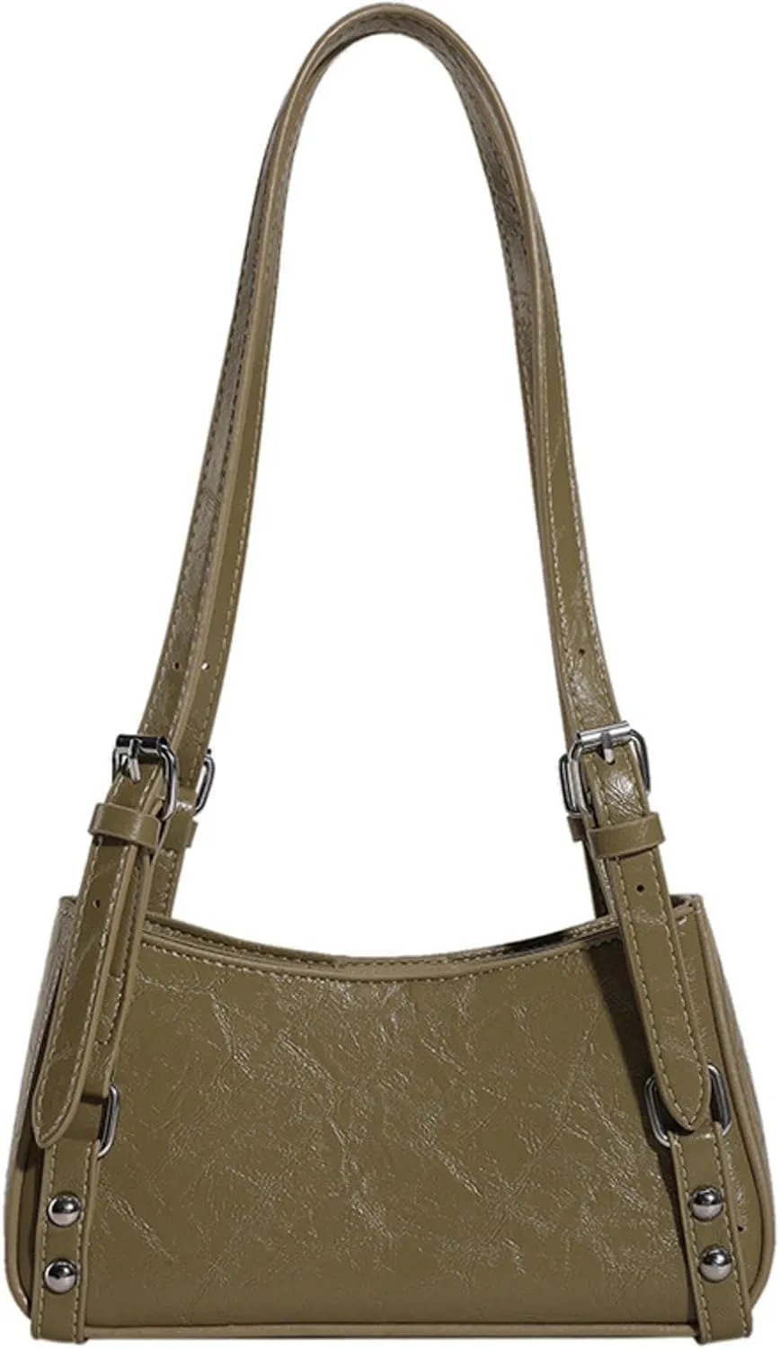 European American Retro Shoulder Crossbody Bag Commuter Versatile Small Square Bag Armpit Bags For Women