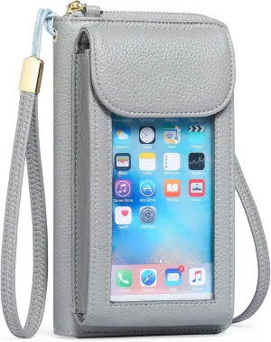 FALAN MULE Small Cell Phone Crossbody Bag Purse for Women, PU Leather Wallet Purse