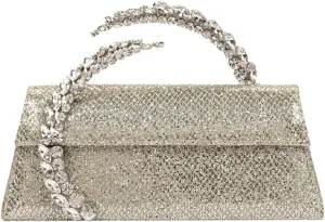 Fancy Evening Bag Gentle Bride Clutch Purse Formal Wedding Shoulder Bag Purses Dressy Purses for Women