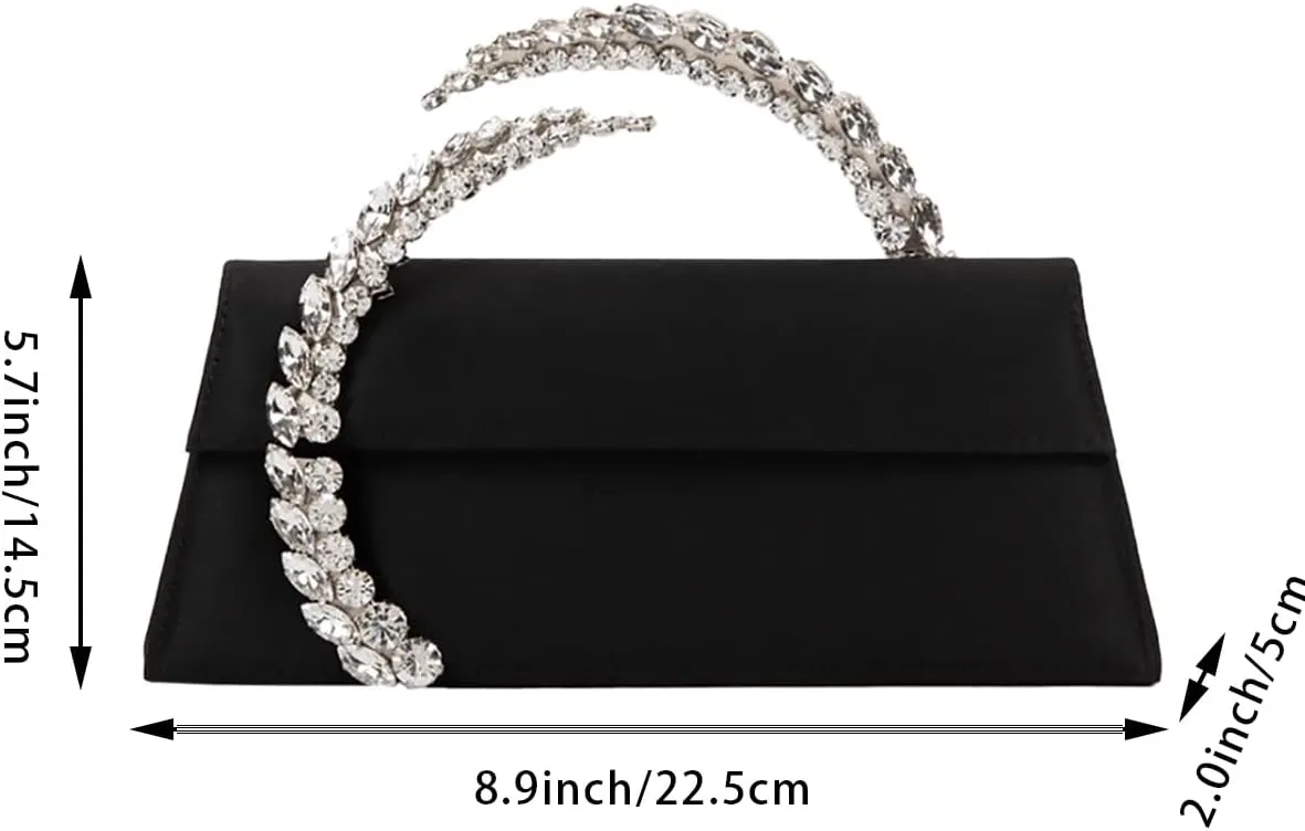 Fancy Evening Bag Gentle Bride Clutch Purse Formal Wedding Shoulder Bag Purses Dressy Purses for Women