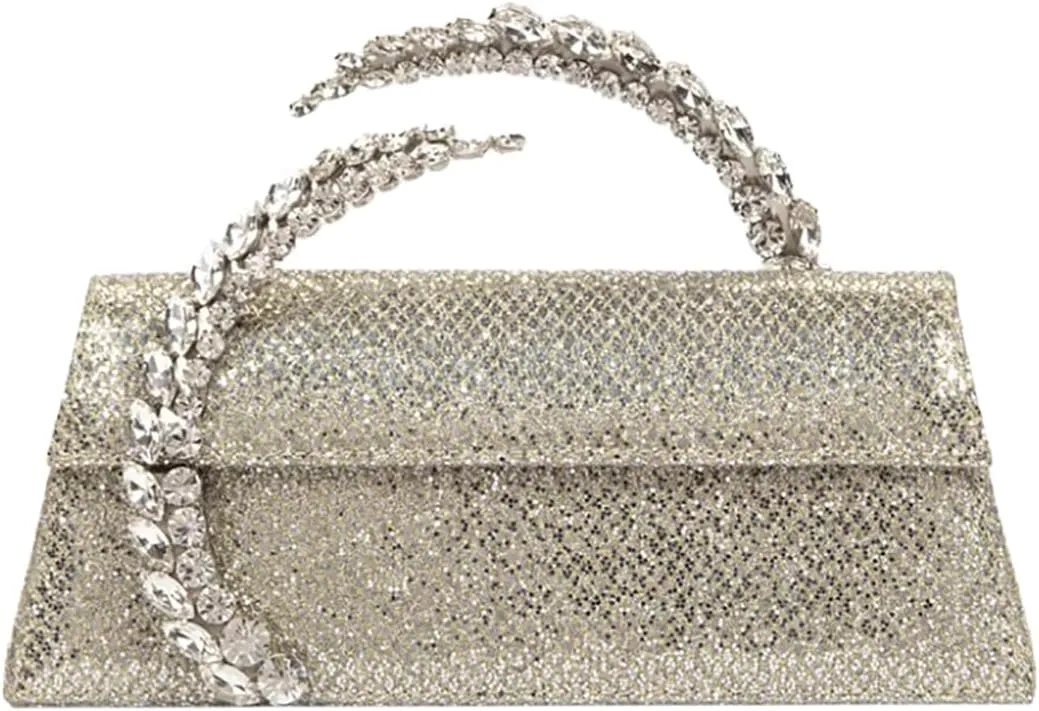 Fancy Evening Bag Gentle Bride Clutch Purse Formal Wedding Shoulder Bag Purses Dressy Purses for Women