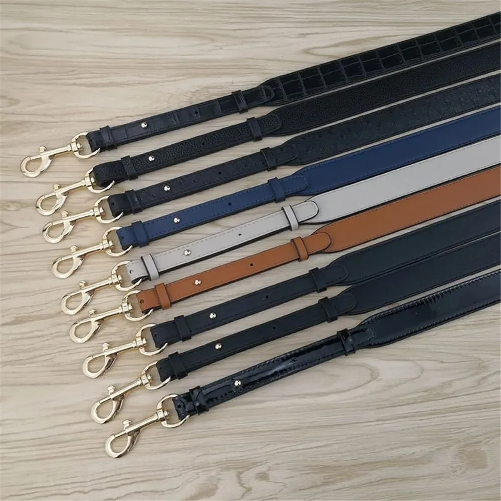 Fashionable Adjustable Leather Bag Straps Wide Cross Pattern Shoulder Strap for Cross Body Bags