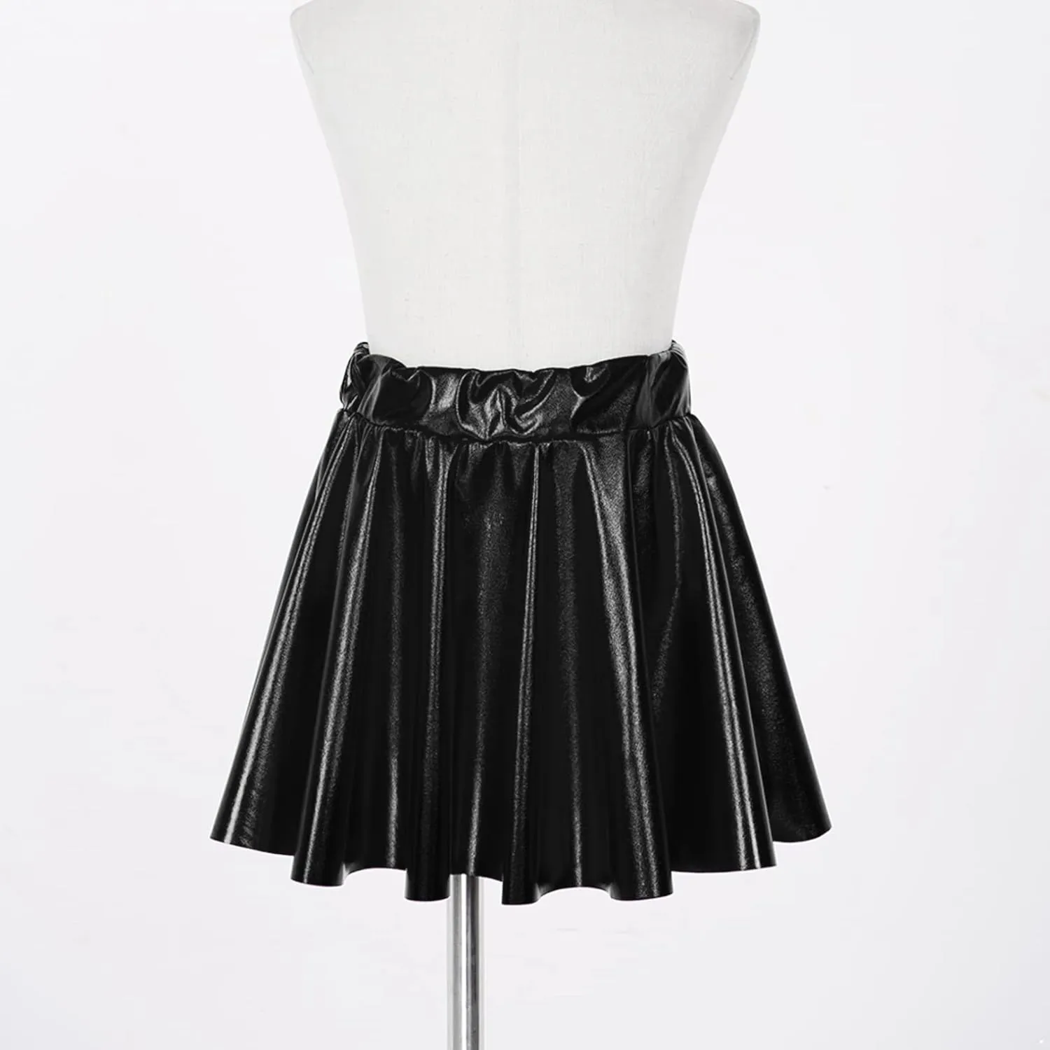 FEESHOW Girls Shiny Metallic Crop Tank Top with Pleated Skort Skirt Ballet Dance Jazz Hip Hop Performance Costumes