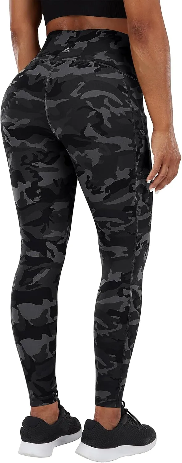 Fengbay 2 Pack High Waist Yoga Pants, Pocket Yoga Pants Tummy Control Workout Running 4 Way Stretch Yoga Leggings