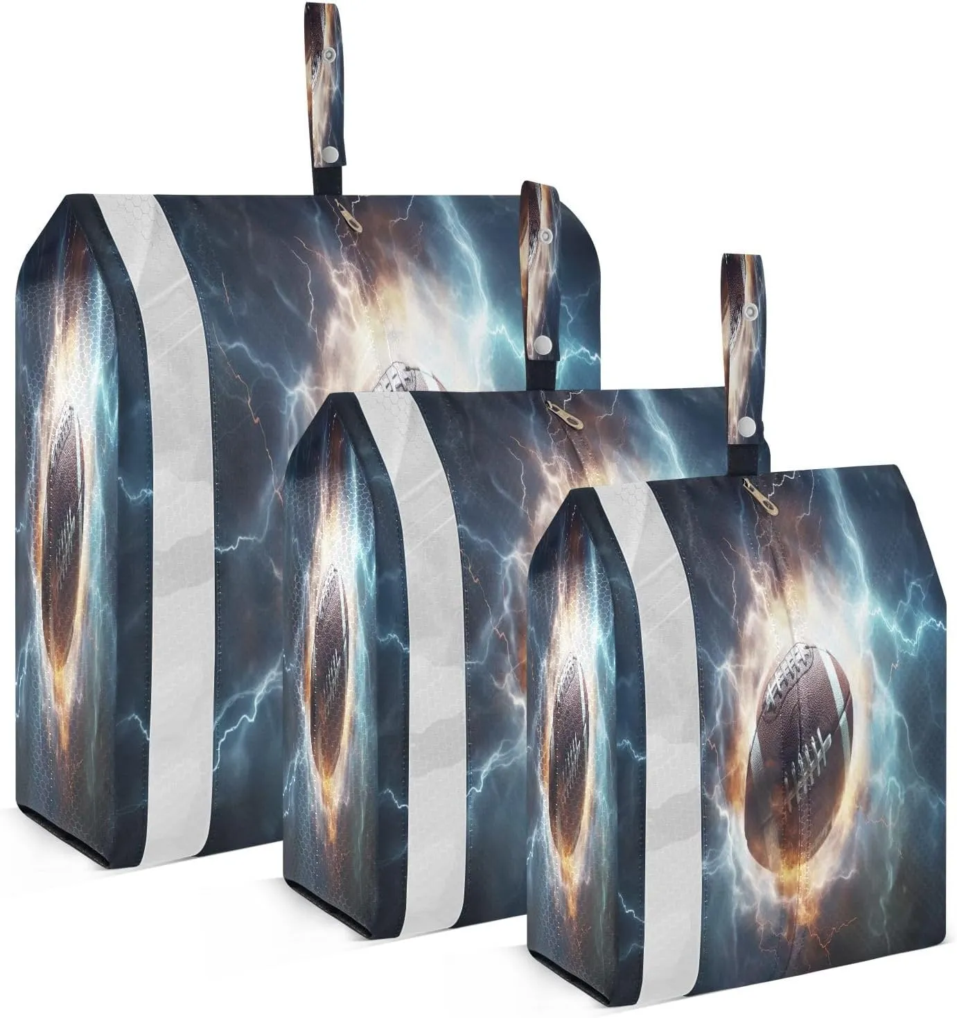 Fire Football Compression Packing Cubes for Travel Packing Organizers Large Luggage Organizers Bags for Travel Accessories and Essentials