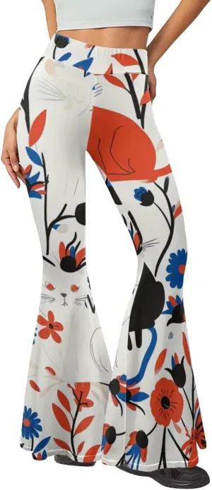 Flare Leggings for Women Fashion Funny Bell Bottom Yoga Pants Outdoor Party Dancing Work Daily Loose Trousers