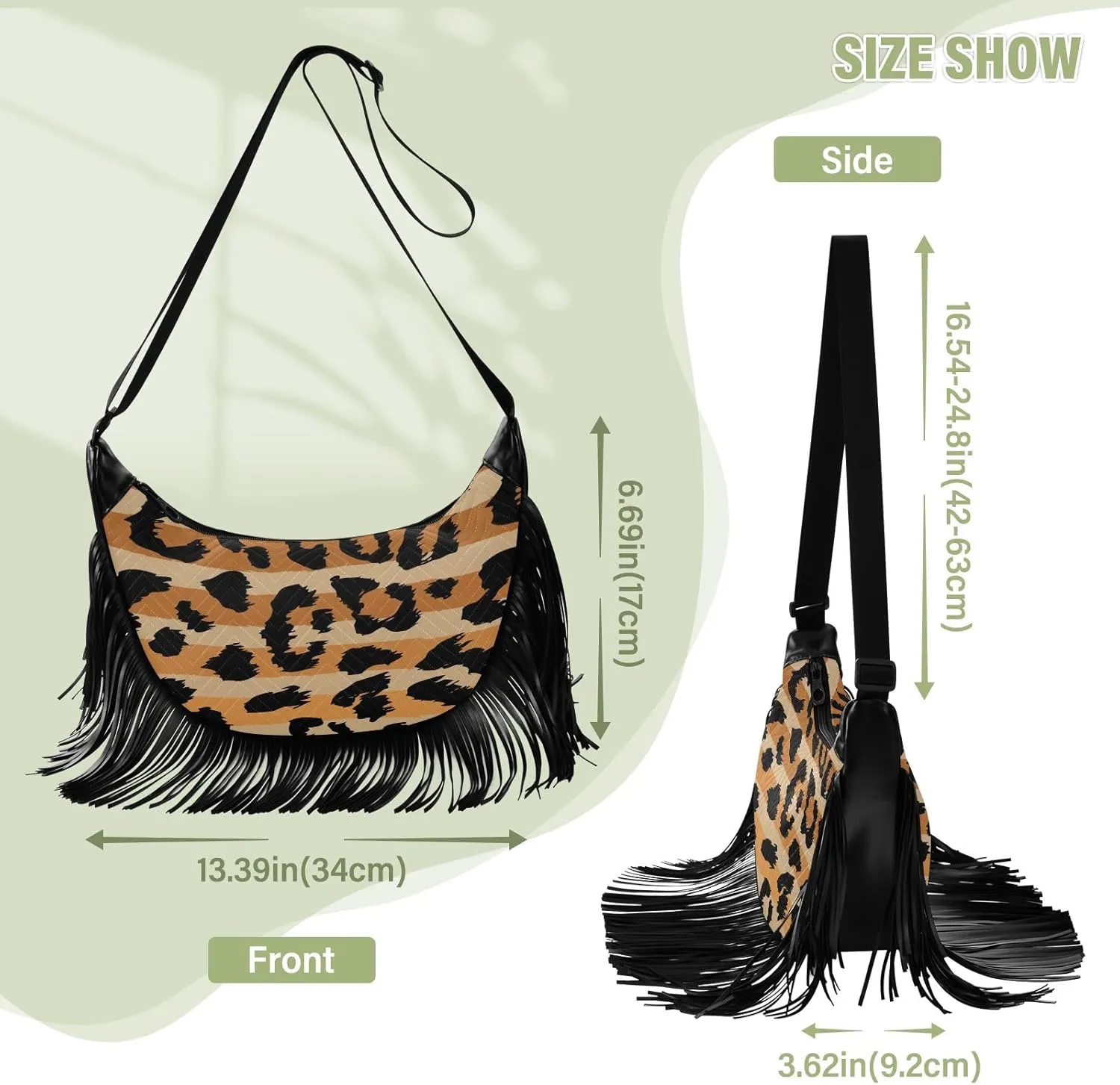 Fringe Purses for Women Crossbody with Tassel Western Fringe Bag Hippie Purse