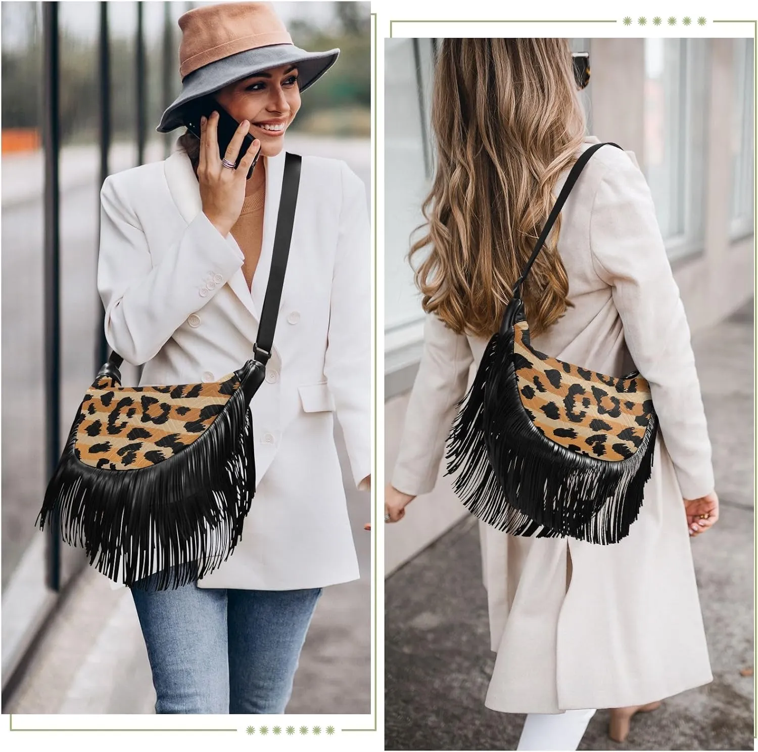 Fringe Purses for Women Crossbody with Tassel Western Fringe Bag Hippie Purse
