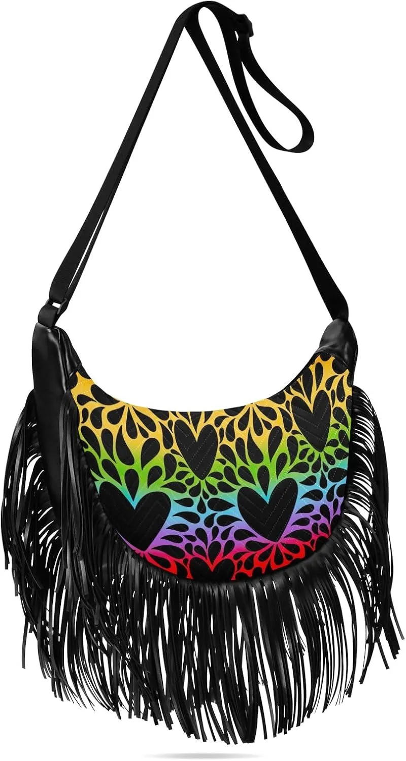Fringe Purses for Women Crossbody with Tassel Western Fringe Bag Hippie Purse