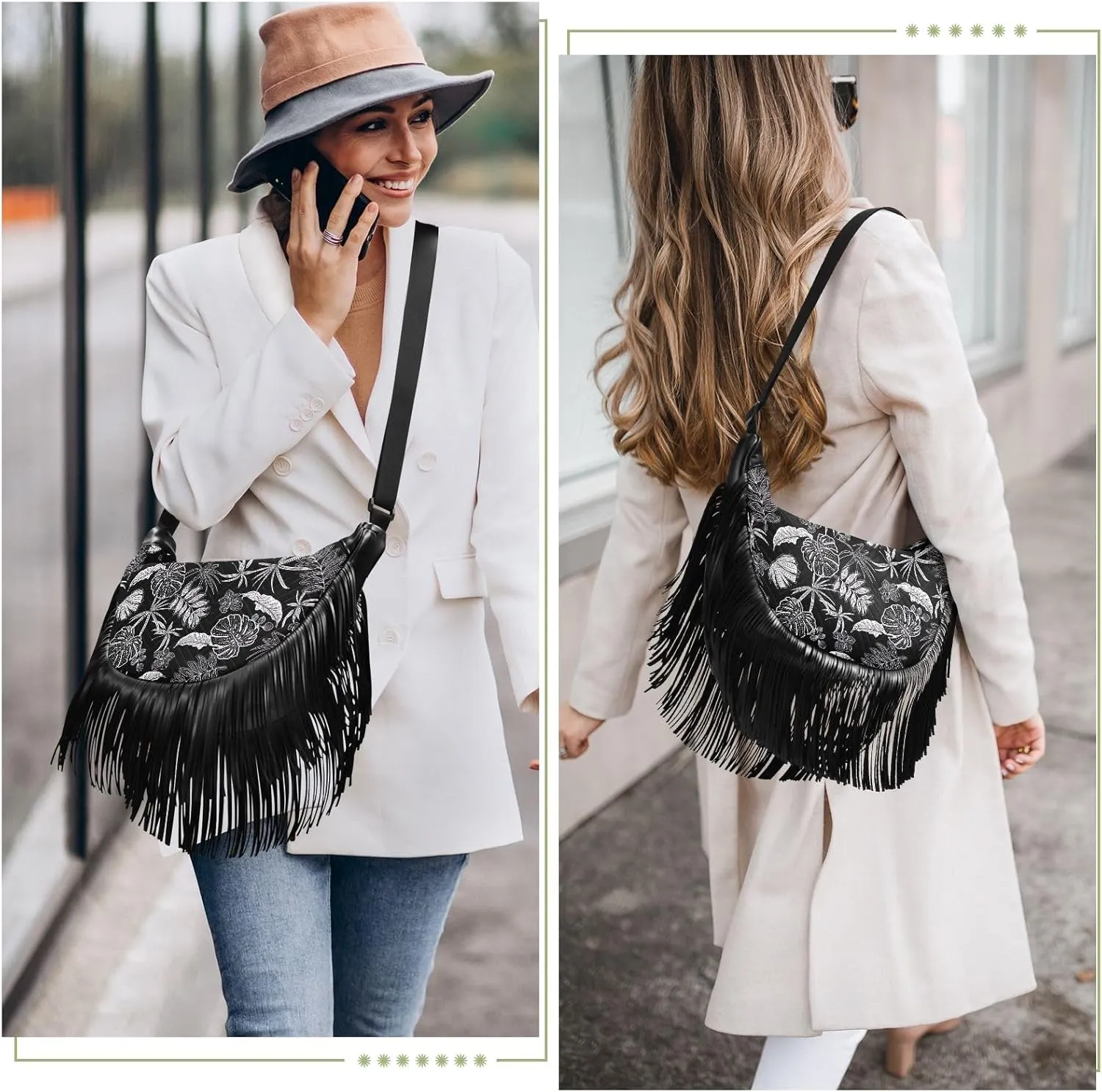 Fringe Purses for Women Crossbody with Tassel Western Fringe Bag Hippie Purse
