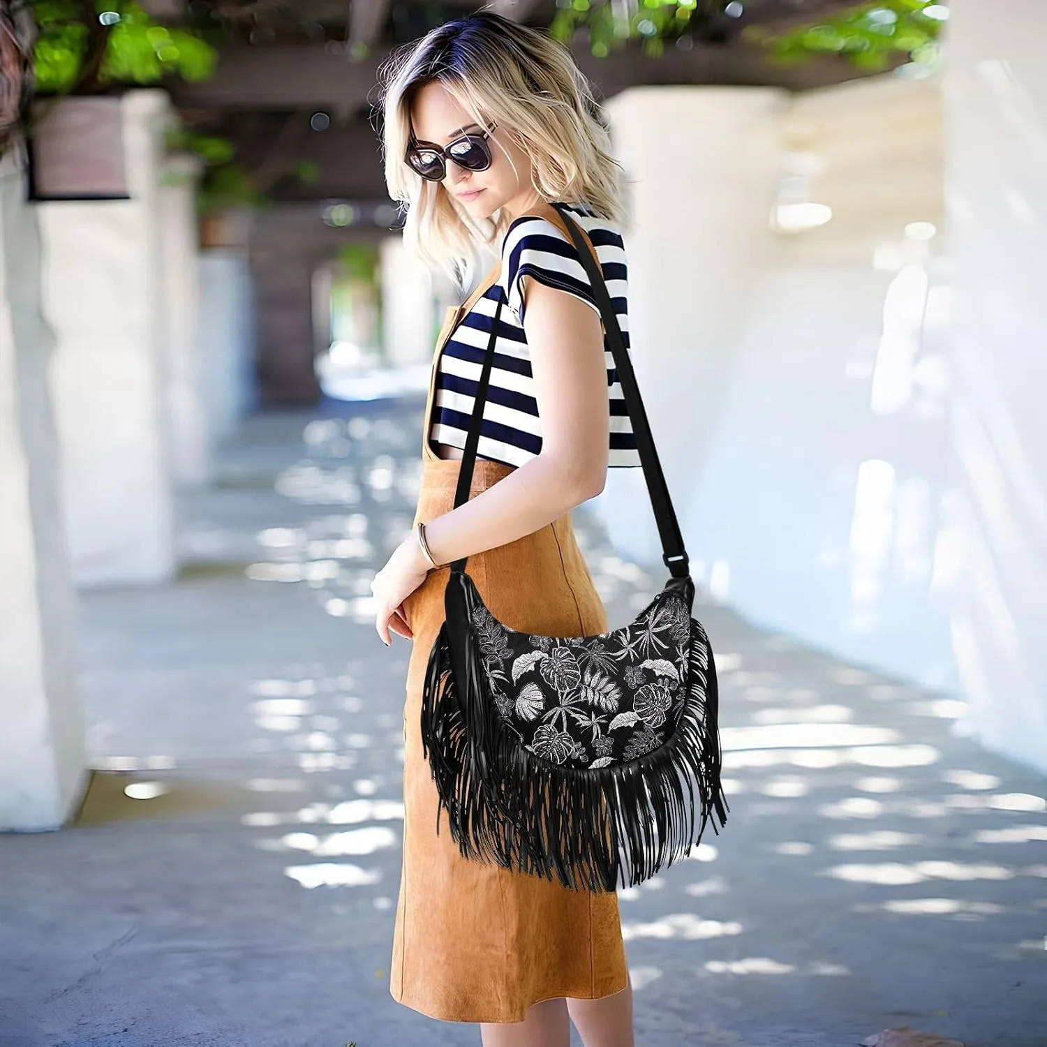 Fringe Purses for Women Crossbody with Tassel Western Fringe Bag Hippie Purse