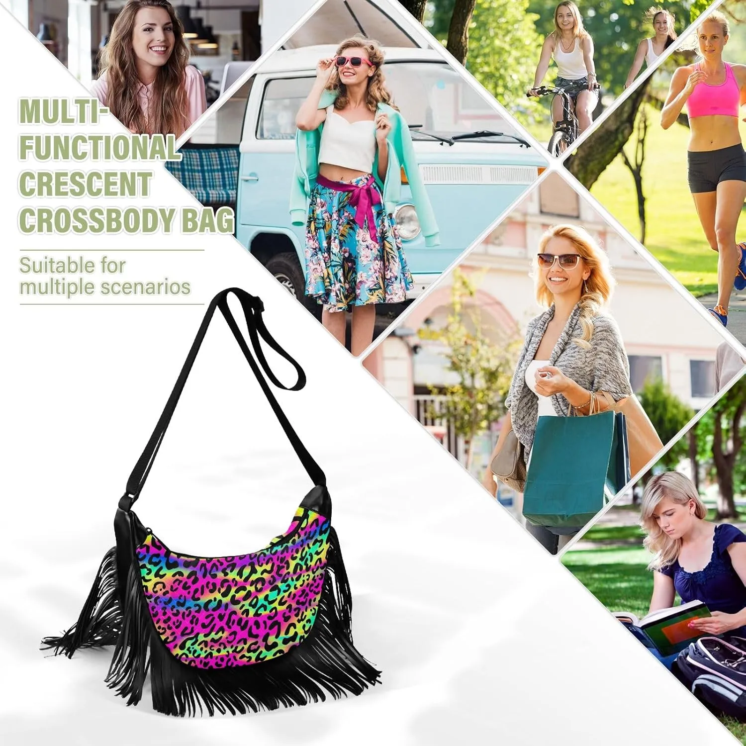 Fringe Purses for Women Crossbody with Tassel Western Fringe Bag Hippie Purse