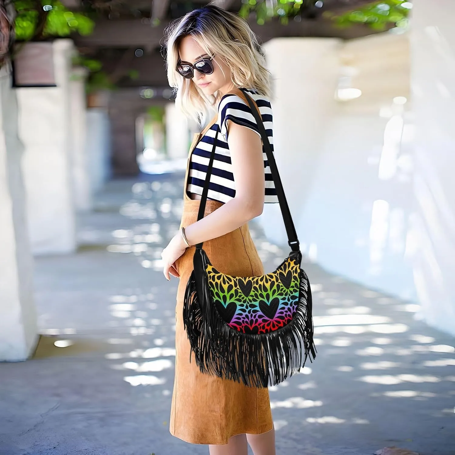 Fringe Purses for Women Crossbody with Tassel Western Fringe Bag Hippie Purse