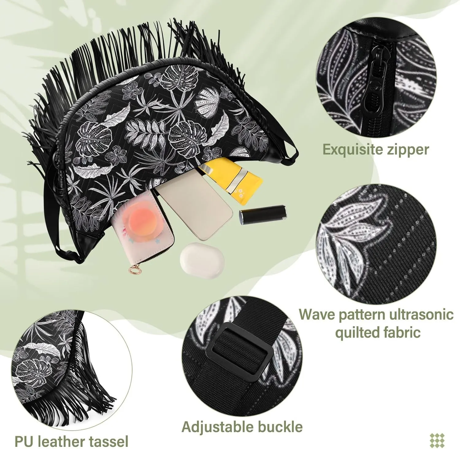 Fringe Purses for Women Crossbody with Tassel Western Fringe Bag Hippie Purse