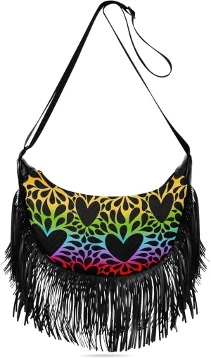 Fringe Purses for Women Crossbody with Tassel Western Fringe Bag Hippie Purse