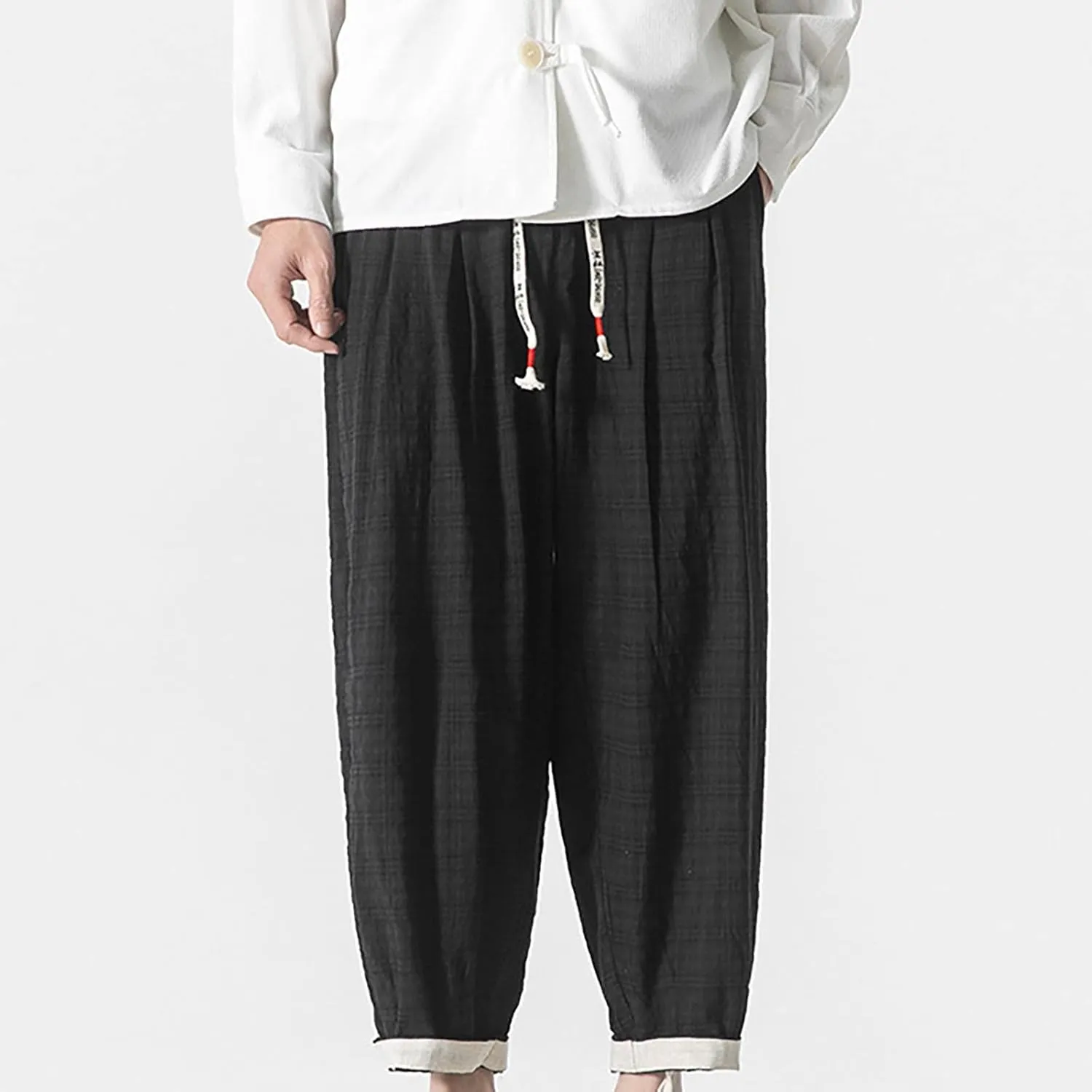 FZVYD Camouflage Pants Mens Casual Elastic Drawstring Cargo Pants Lightweight Relaxed Fit Cotton Workout Sweatpants 2023