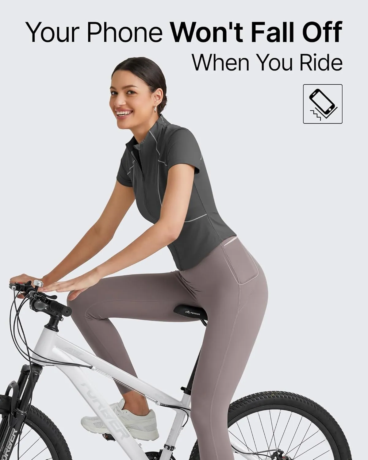 G4Free BareFeel Yoga Pants for Women Seamless Waistband Yoga Leggings Workout Biker Leggings with Pockets 25" 27" 29"