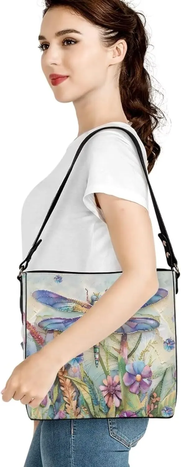 GIFTPUZZ Hobo Bag with PU Leather Large Cell Phone Purses for Women Crossbody Bucket Bag Purses Crossbody Handbags