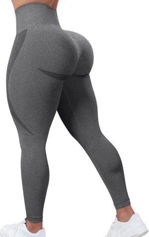 GILLYA Butt Lift Yoga Pants Seamless Ruched Butt Leggings Butt Lift Textured Anti-Cellulite Booty Lifting TIK Tok Leggings