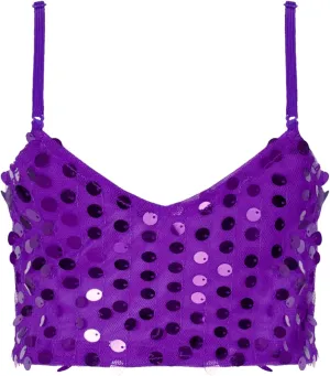 Girls Sequins V Neck Dance Tops Straps Jazz Latin Hip Hop Modern Dance Bra Vest Shirt Stage Performance Costume