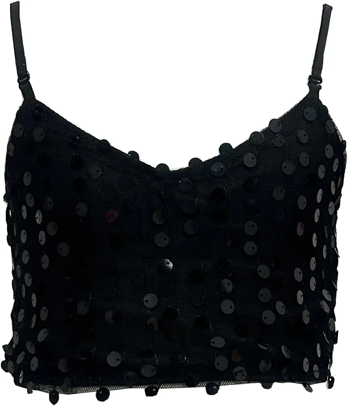 Girls Sequins V Neck Dance Tops Straps Jazz Latin Hip Hop Modern Dance Bra Vest Shirt Stage Performance Costume
