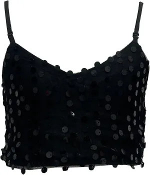 Girls Sequins V Neck Dance Tops Straps Jazz Latin Hip Hop Modern Dance Bra Vest Shirt Stage Performance Costume