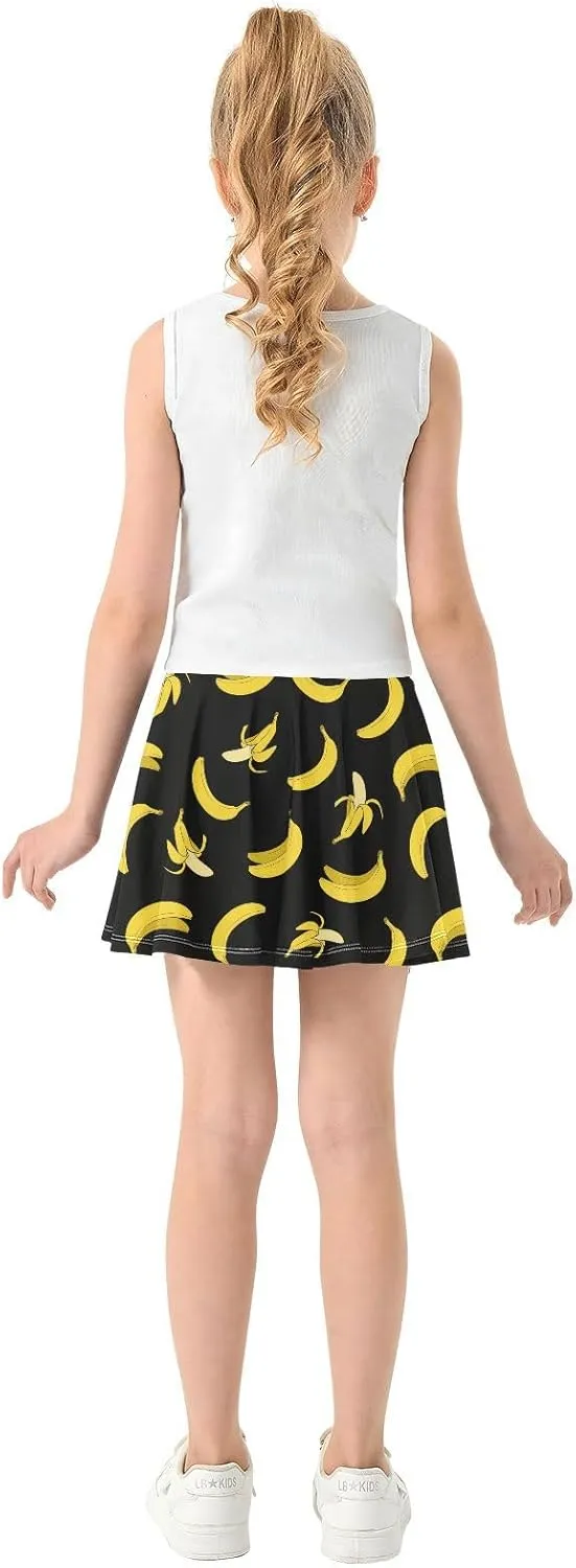 Girls Skorts High Waist Athletic Skirts with Shorts Stretchy Teens Performance Tennis