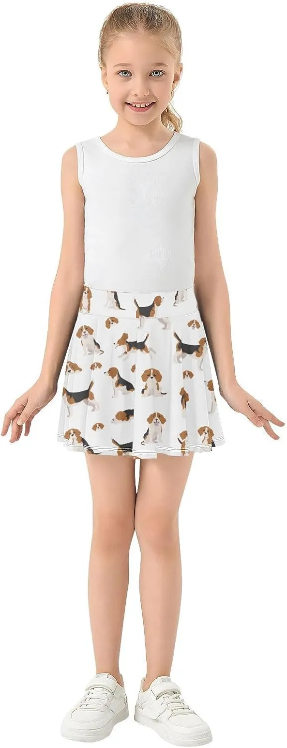 Girls Skorts High Waist Athletic Skirts with Shorts Stretchy Teens Performance Tennis