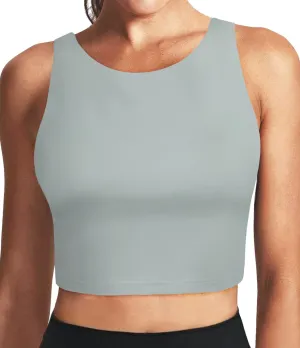 High Neck Longline Sports Bras for Women with Built in Bra Pads U Back Yoga Sports Bra Push up Workout Crop Tank Tops