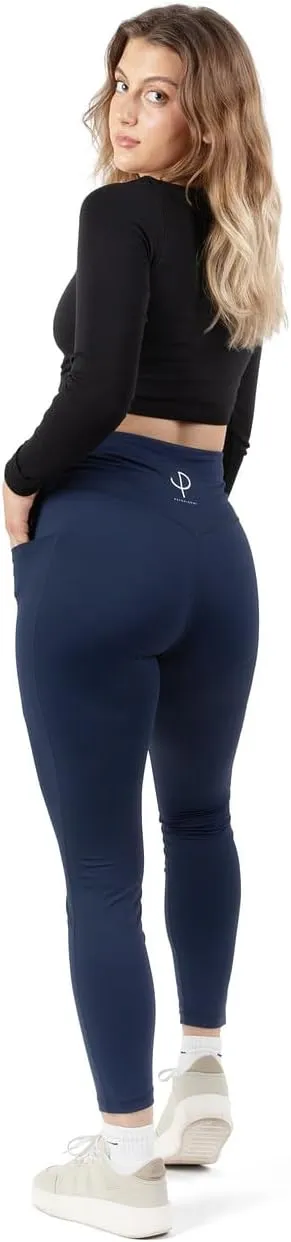 High Waist Leggings, Tummy Control, 4 Way Stretch, Yoga Pants Fitness/Leggings with Pockets, Sweat Wicking.