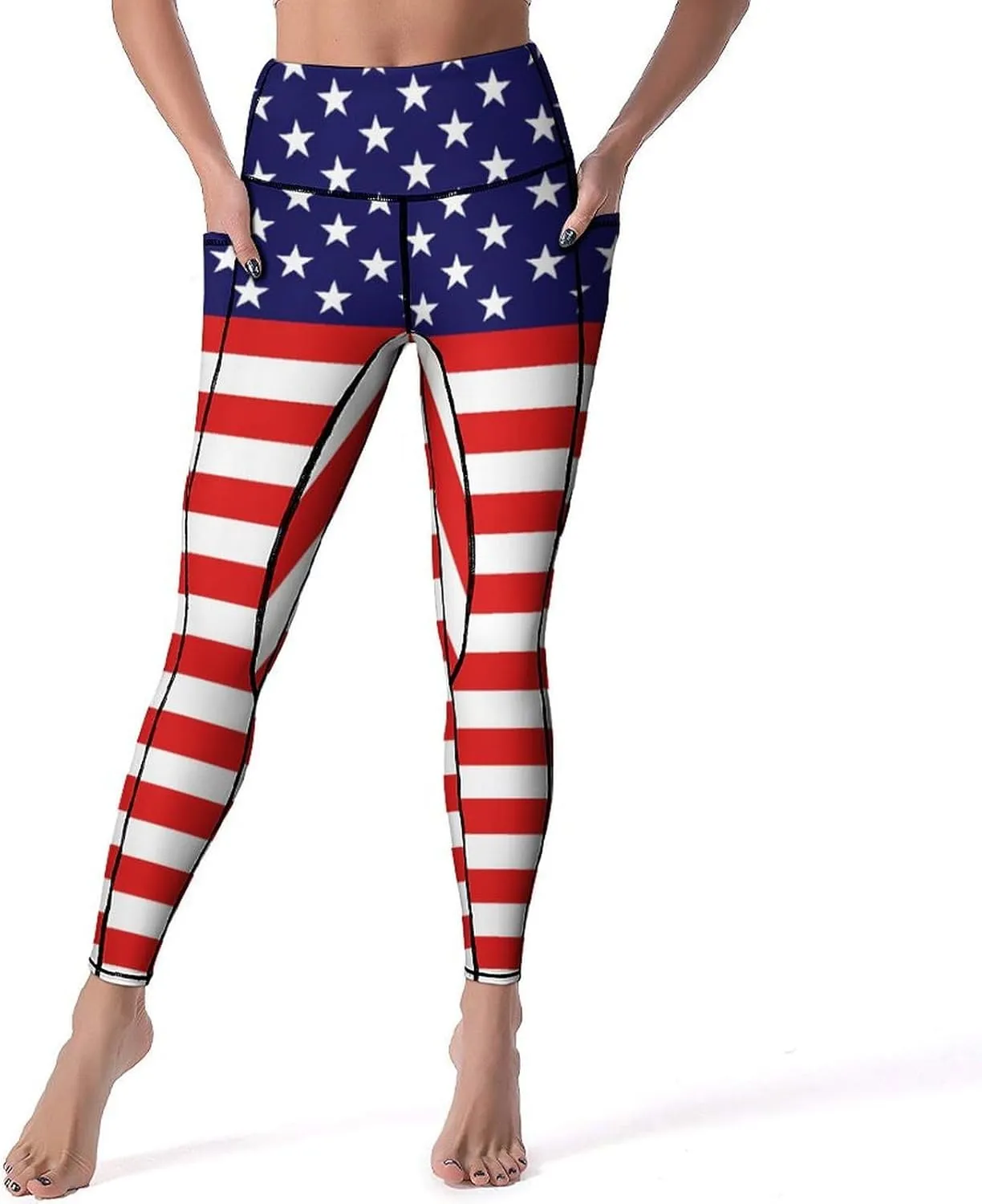 High Waisted Exercise Yoga Pants for Women Running Sports Workout Yoga Leggings with Pockets