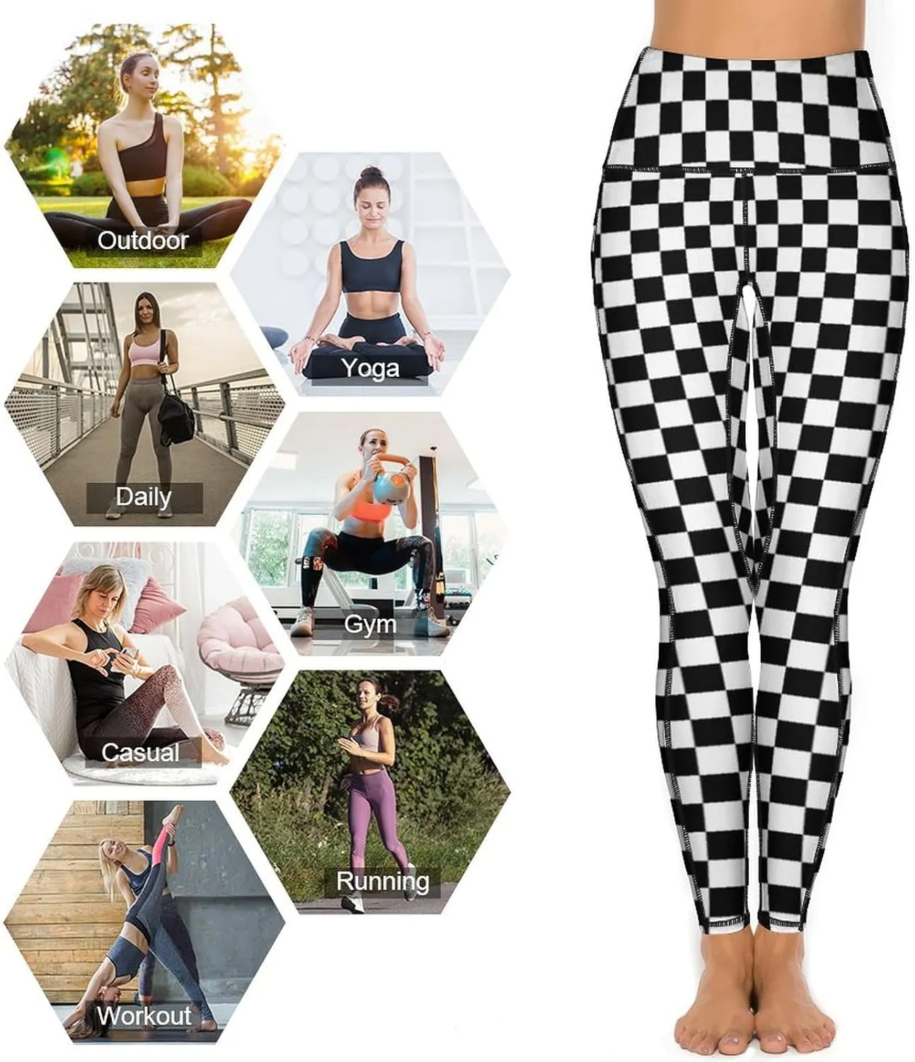 High Waisted Exercise Yoga Pants for Women Running Sports Workout Yoga Leggings with Pockets