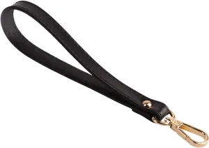 IEFIEL Leather Wristlet Straps Wrist Strap Replacement Belt for Purse/Wallets/Keychain/Clutch Black&Gold One Size
