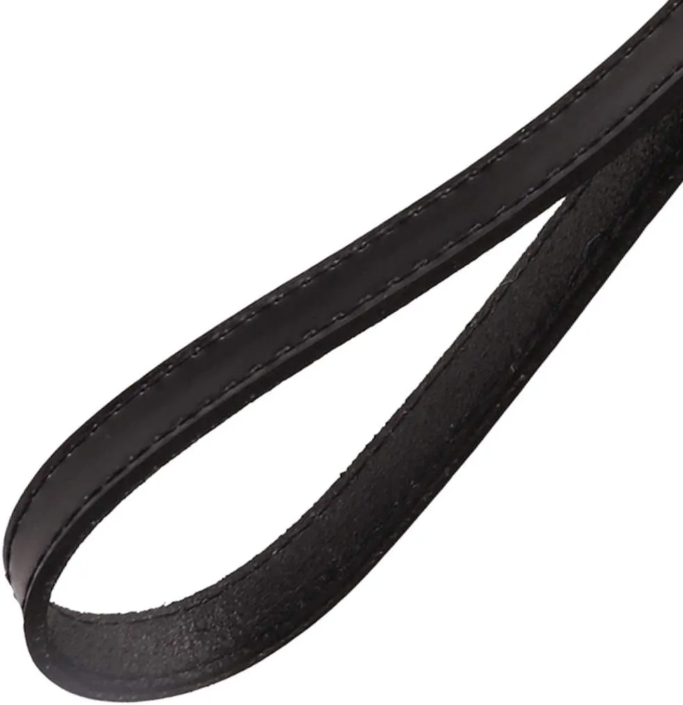 IEFIEL Leather Wristlet Straps Wrist Strap Replacement Belt for Purse/Wallets/Keychain/Clutch Black&Silver One Size