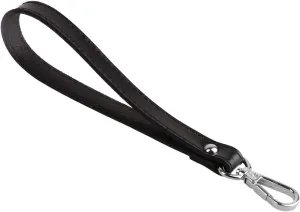 IEFIEL Leather Wristlet Straps Wrist Strap Replacement Belt for Purse/Wallets/Keychain/Clutch Black&Silver One Size