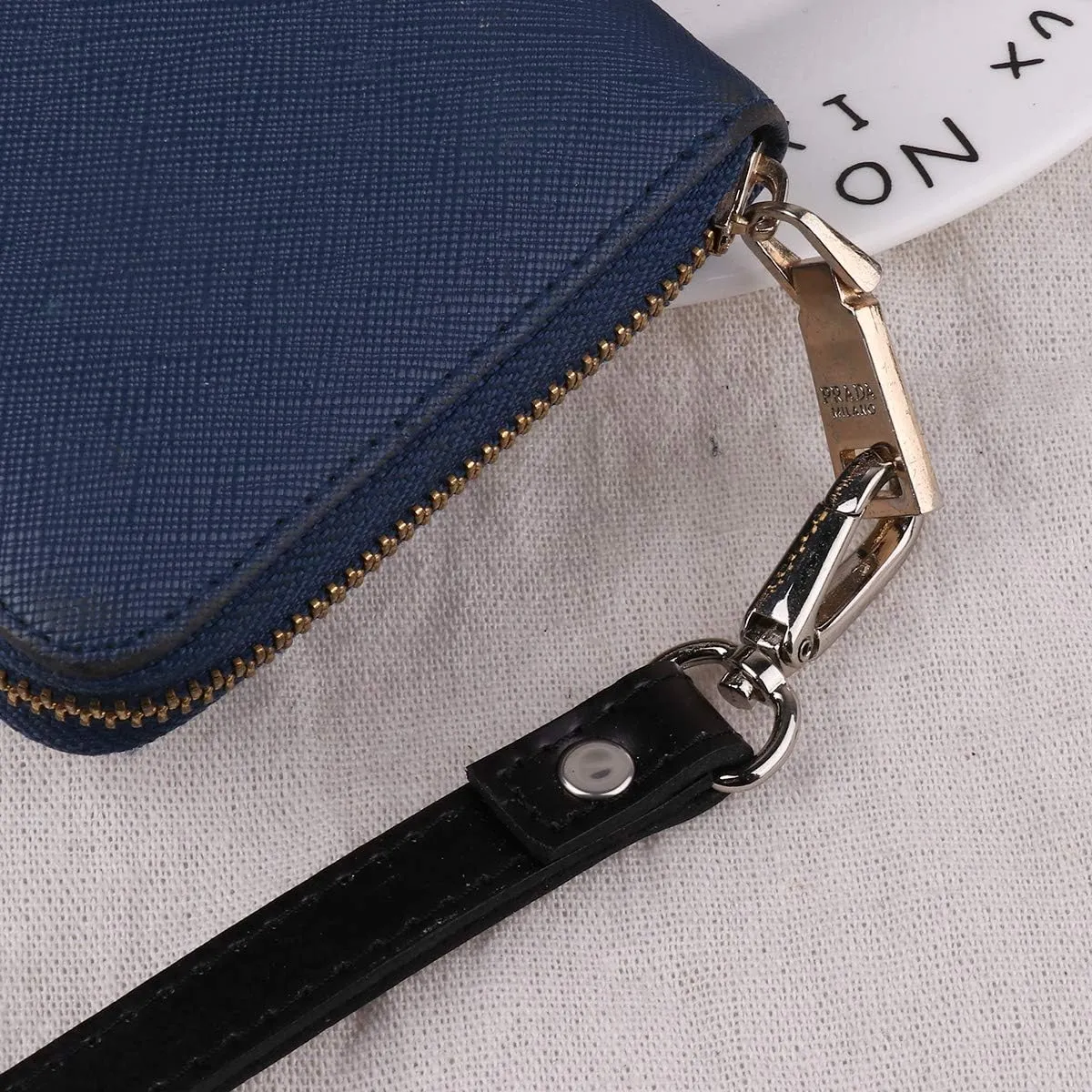 IEFIEL Leather Wristlet Straps Wrist Strap Replacement Belt for Purse/Wallets/Keychain/Clutch Black&Silver One Size