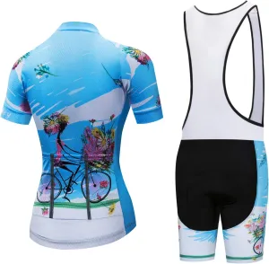 JPOJPO Women's Cycling Jersey Short Sleeve Jacket Cycling Shirt Quick Dry Breathable Mountain Clothing Bike Top