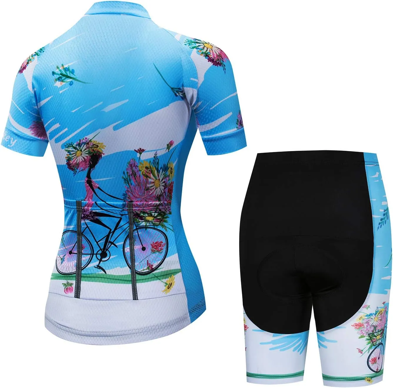 JPOJPO Women's Cycling Jersey Short Sleeve Jacket Cycling Shirt Quick Dry Breathable Mountain Clothing Bike Top
