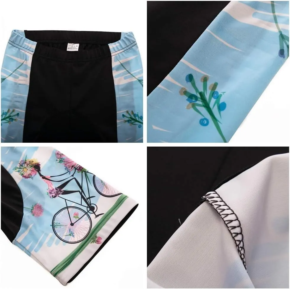 JPOJPO Women's Cycling Jersey Short Sleeve Jacket Cycling Shirt Quick Dry Breathable Mountain Clothing Bike Top